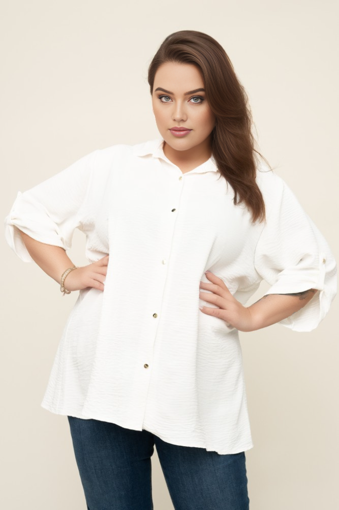 Koszula plus size z guzikami ( 46-56)  