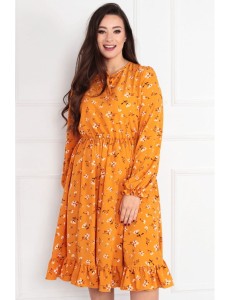 Sukienka PLUS SIZE w kwiatowy wzór - BELINA - duże rozmiary Plus Size ( r.44-52)