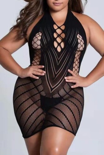 Bodystocking plus size - sukienka ( r.44-52)