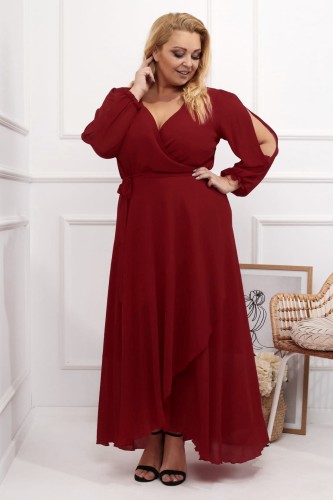 Szyfonowa sukienka plus size maxi LAILA  ( r. 46-56 )   