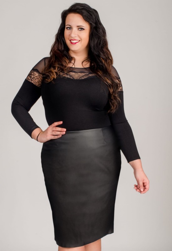 Spódniczka plus size  z eko skóry ( r. 44-56)  BESTSELLER