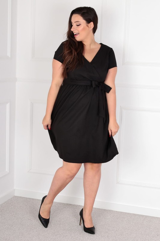 Sukienka plus size wiązana w talii  COCO ( r. 44-52)  