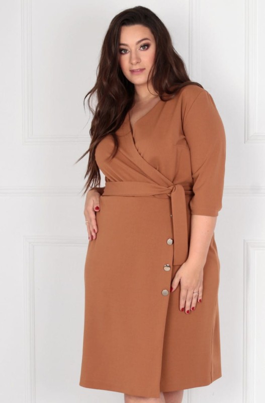 Sukienka plus size z guziczkami KITTY  ( r. 44-52)