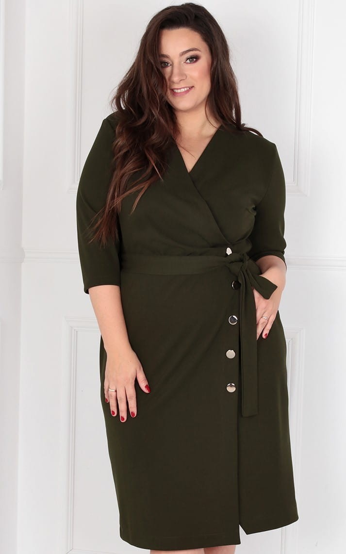 Sukienka plus size z guziczkami KITTY  ( r. 44-52)