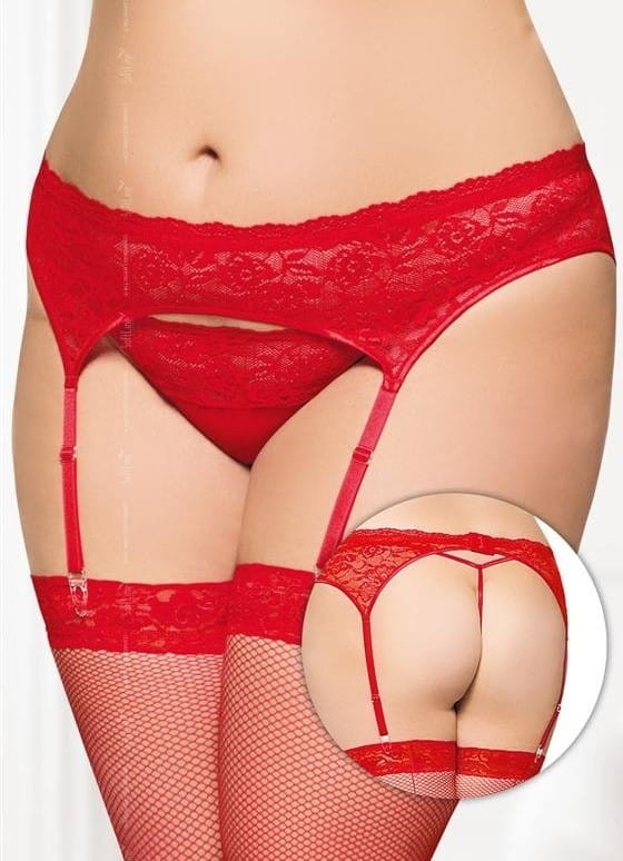PAS DO POŃCZOCH  plus size XXL + STRINGI XXL model 3305