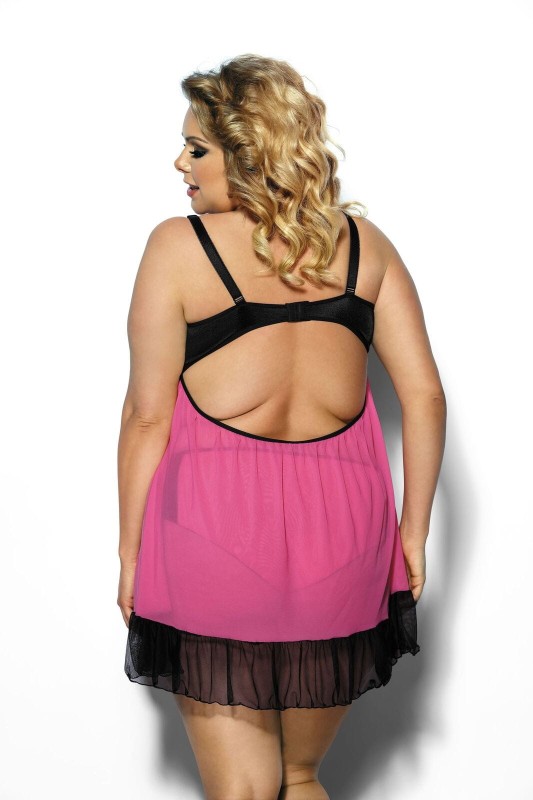 SEXOWNA KOSZULKA PLUS SIZE CARINOLA + stringi XXL  (r.44-56) 