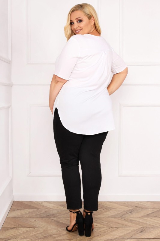 Bluzka plus size - tunika dla puszystej r. 44-52 - ANGIE 