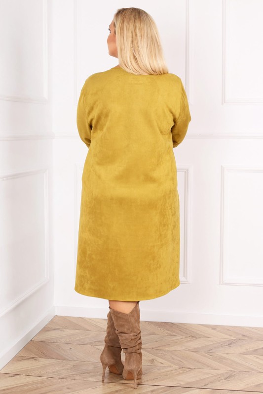 Sukienka PLUS SIZE zamszowa CECILIA-  duże rozmiary Plus Size -  (da963)  ( r.44-54) 