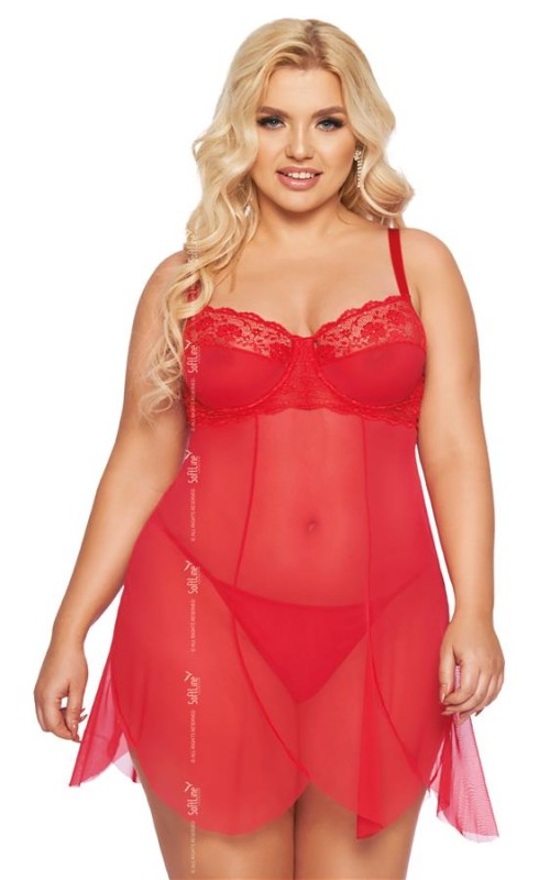 Koszulka plus size CARLA + stringi XXL ( XL-3XL)