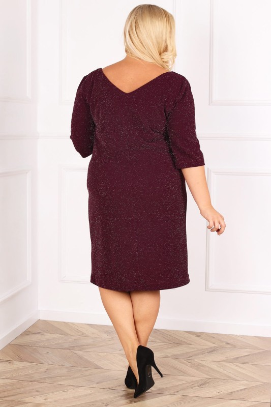 Sukienka plus size  DAISY  z błyszczącą nitką ( r.44-52)