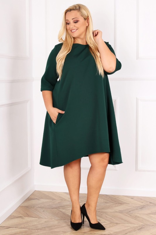 Trapezowa sukienka plus size HONEY ( r. 44-52)