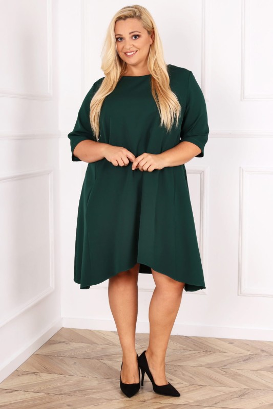 Trapezowa sukienka plus size HONEY ( r. 44-52)