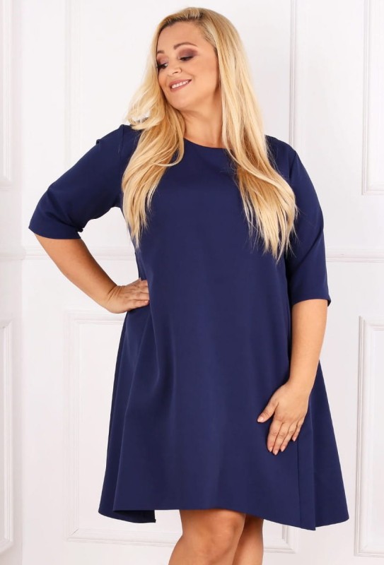 Trapezowa sukienka plus size HONEY ( r. 44-52)