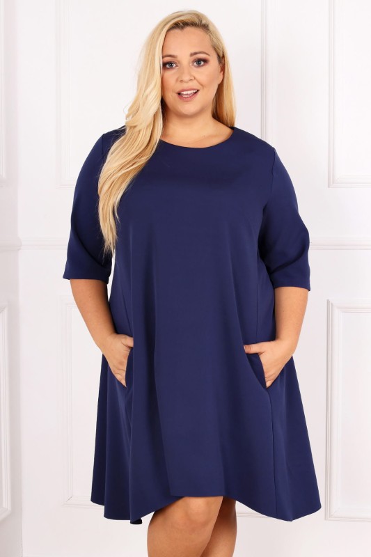 Trapezowa sukienka plus size HONEY ( r. 44-52)