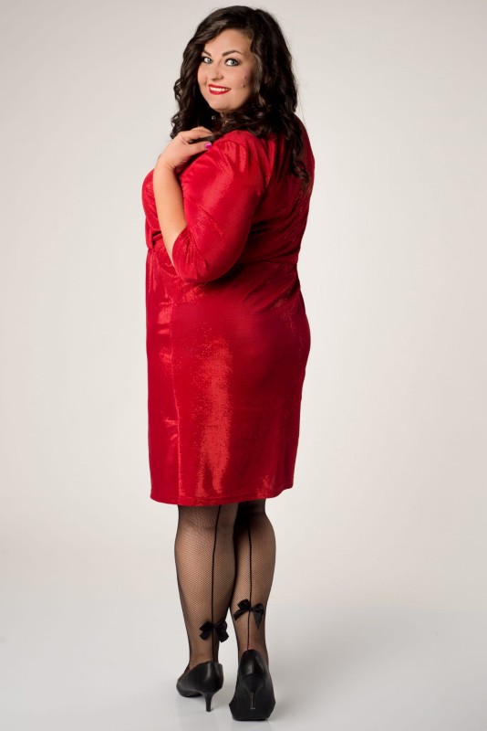  Rajstopy plus size kabaretki z kokardką ( r.44-52)  BLACK & SHINE