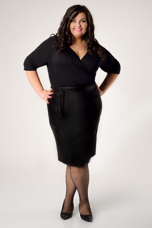 Spódniczka plus size  z eko skóry ( r. 44-56)  BESTSELLER