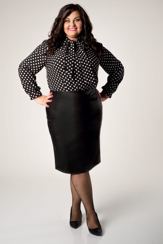 Spódniczka plus size  z eko skóry ( r. 44-56)  BESTSELLER