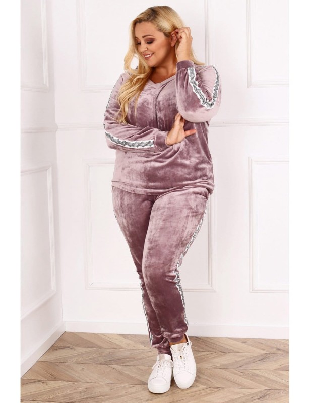 Komplet dresowy plus size CARMEN welur (r.44-54) 