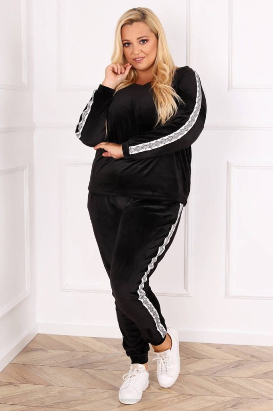 Komplet dresowy plus size CARMEN welur (r.44-54) 