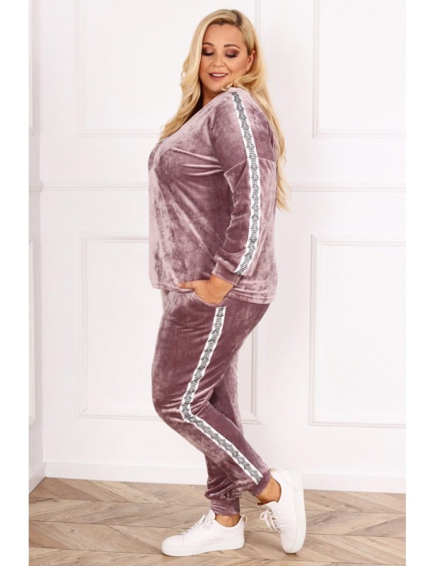 Komplet dresowy plus size CARMEN welur (r.44-54) 