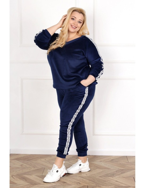 Komplet dresowy plus size CARMEN welur (r.44-54) 