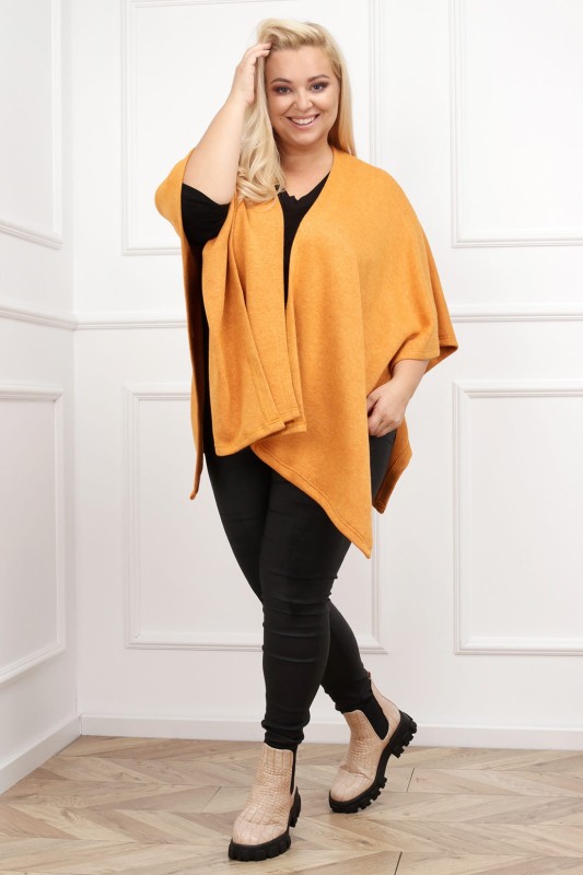 Ponczo plus size - SŁONECZNY