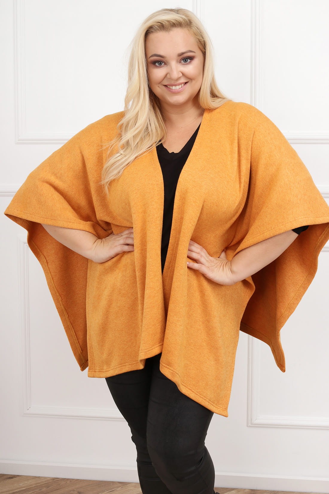 Ponczo plus size - SŁONECZNY