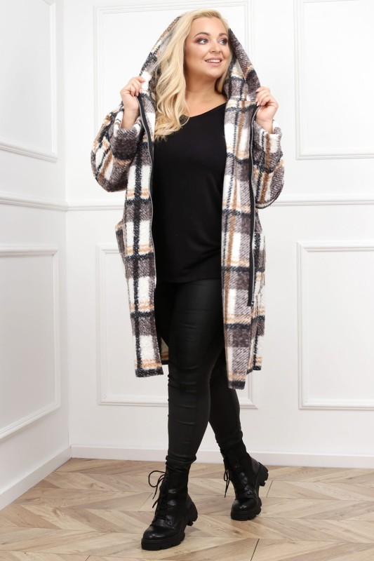 Płaszcz bukle plus size  ( r. 44-54)