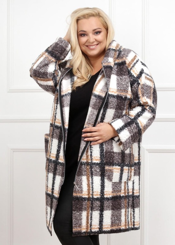 Płaszcz bukle plus size  ( r. 44-54)
