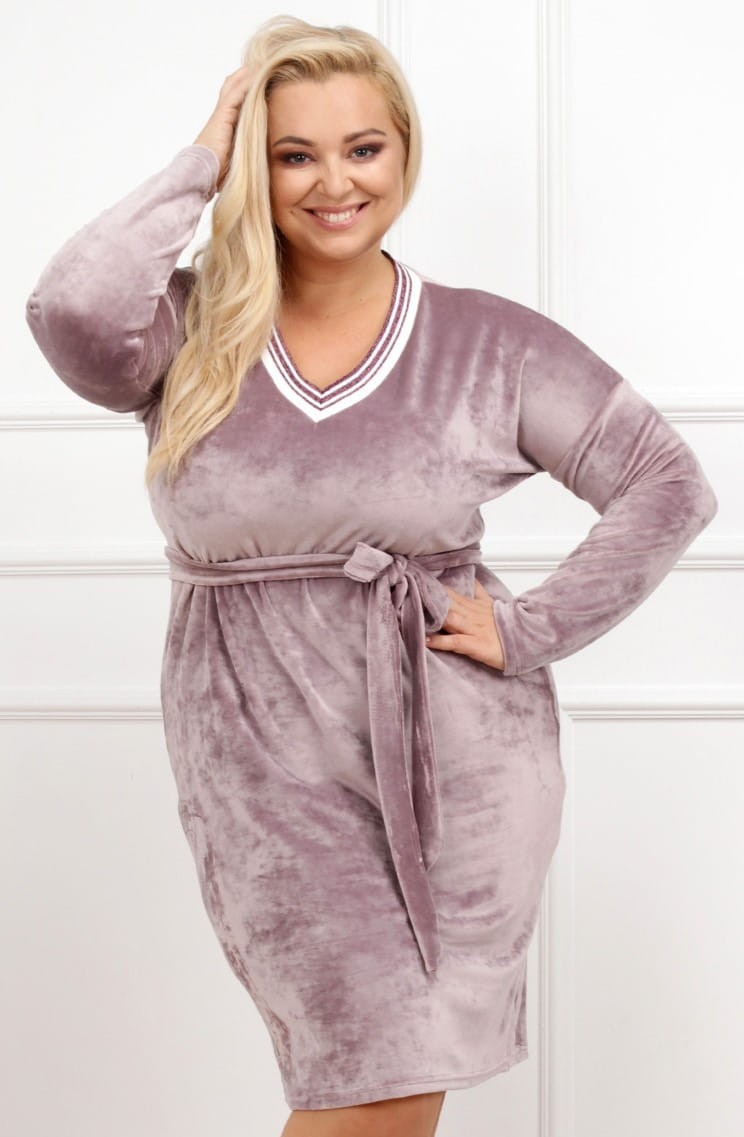 Welurowa sukienka plus size Kanisa ( r.44-52)