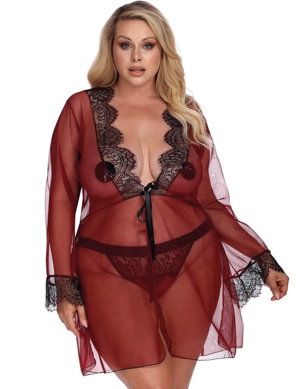 Ekskluzywny szlafrok plus size ARABELLA ( r. 44-56) 