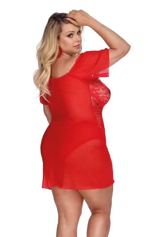 Ekskluzywna koronkowa koszulka plus size CAMARI ( r. 44-56)  