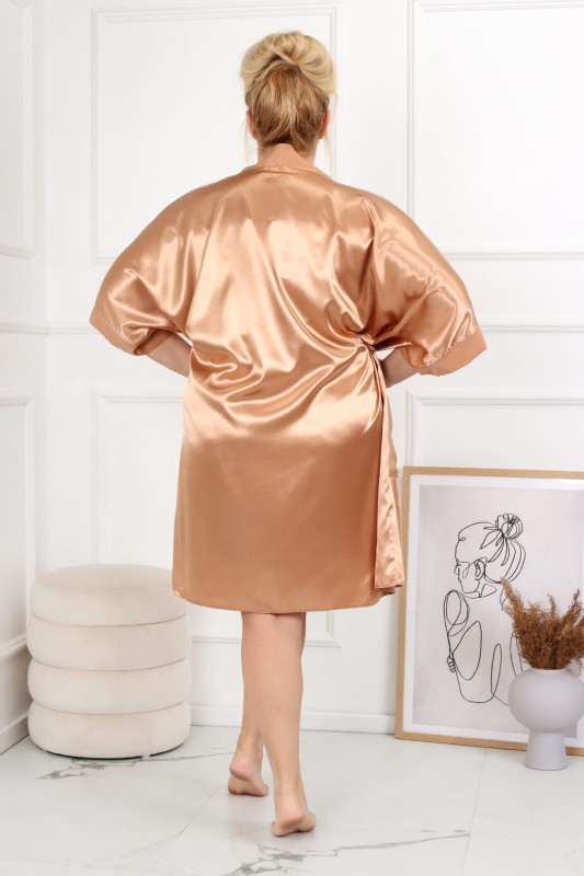 Satynowy Szlafrok plus size AURORA ( r. 44-54)