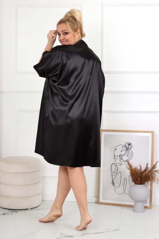 Satynowy Szlafrok plus size AURORA ( r. 44-54)  