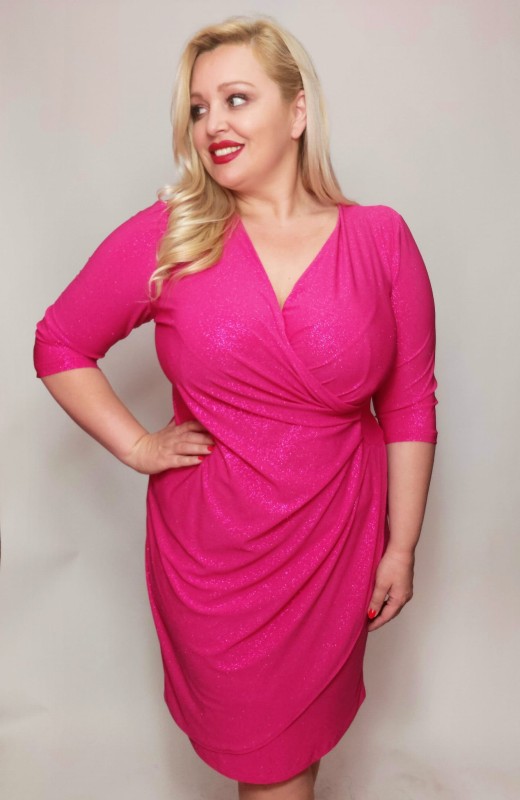 Sukienka plus size z brokatem NICOLE  (r. 46-52)  