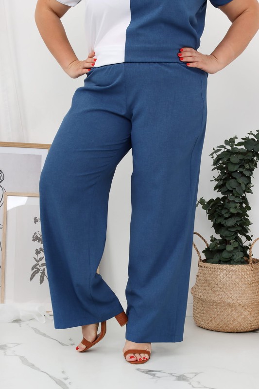 LNIANE Spodnie  plus size LENI  -  jeans ( r. 44-52)  