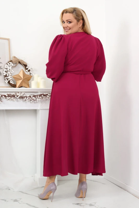 Sukienka plus size Salma  (r. 44-54) Amarantowy
