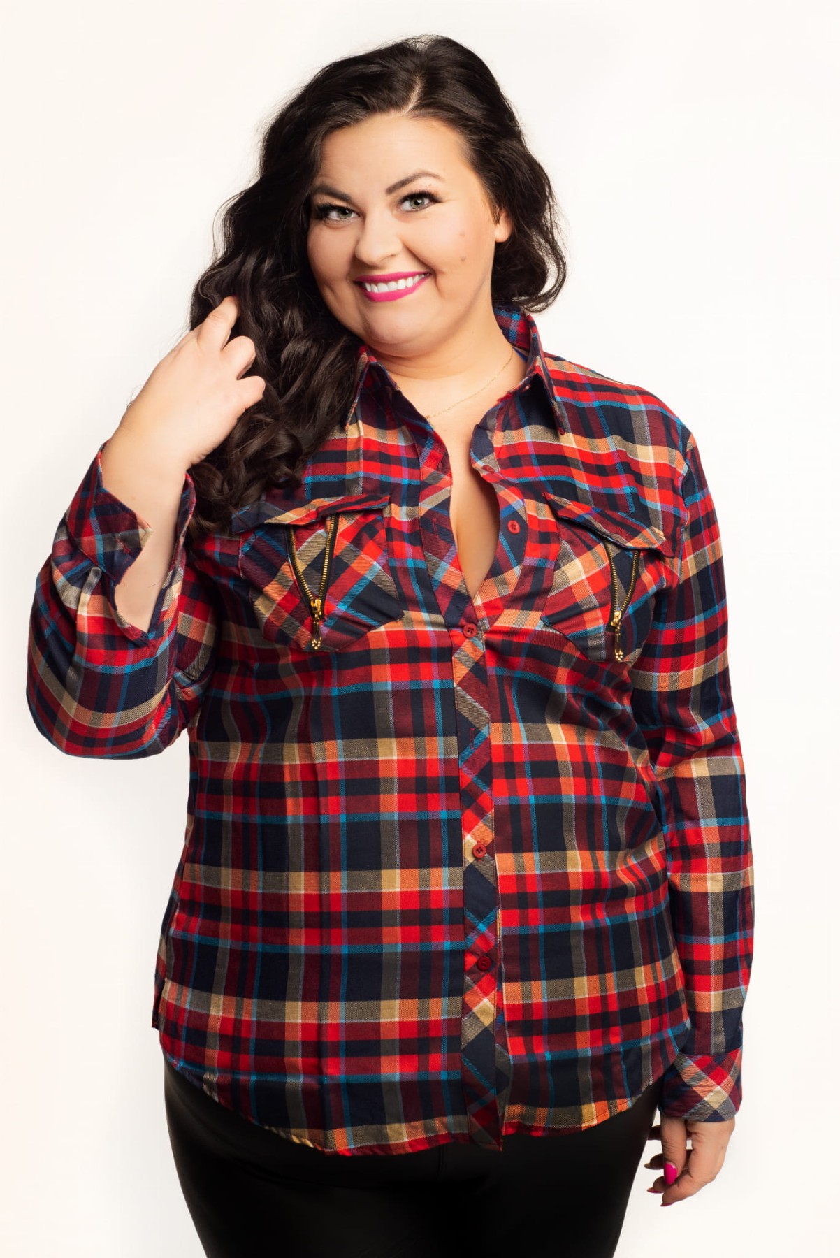 Koszula Plus Size w Kratę GION ( r. 46 -54) 