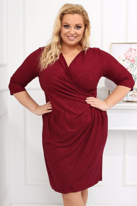 Sukienka plus size z brokatem  NICOLE  ( r. 46-52)  