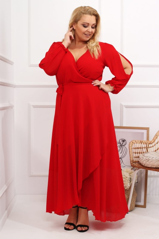 Szyfonowa sukienka plus size maxi LAILA mod. 10 ( r. 46-56 )  