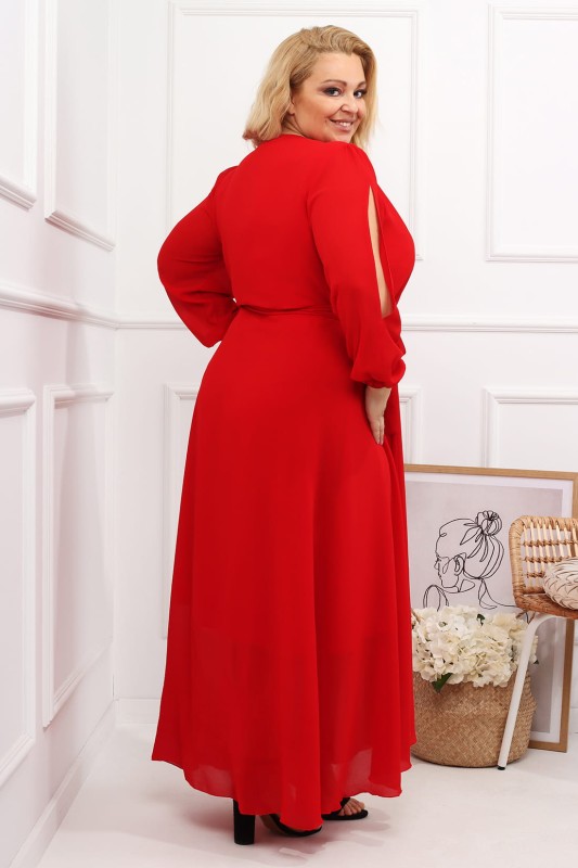 Szyfonowa sukienka plus size maxi LAILA mod. 10 ( r. 46-56 )  