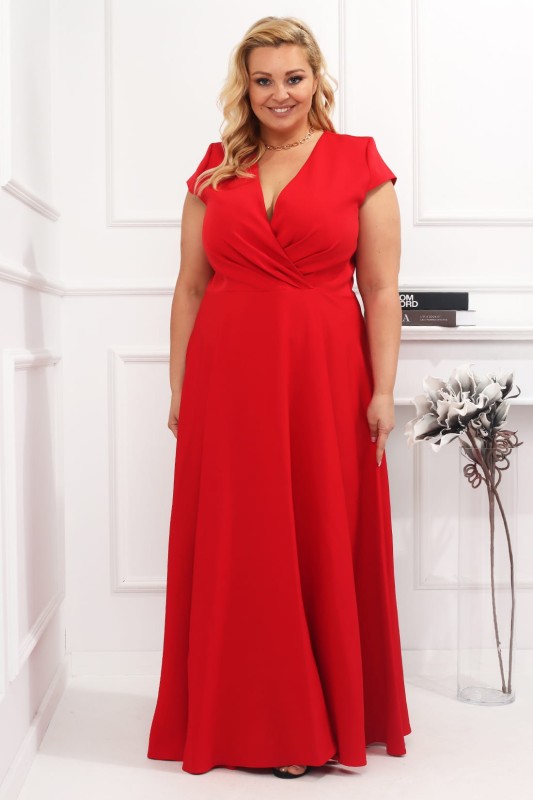 Afrodi czerwona sukienka maxi PLus Size  ( r. 44-54)