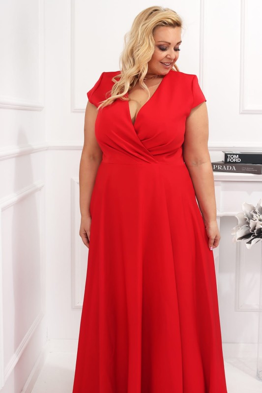 Afrodi czerwona sukienka maxi PLus Size  ( r. 44-54)