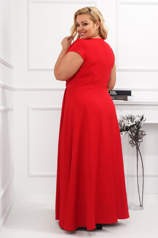 Afrodi czerwona sukienka maxi PLus Size  ( r. 44-54)