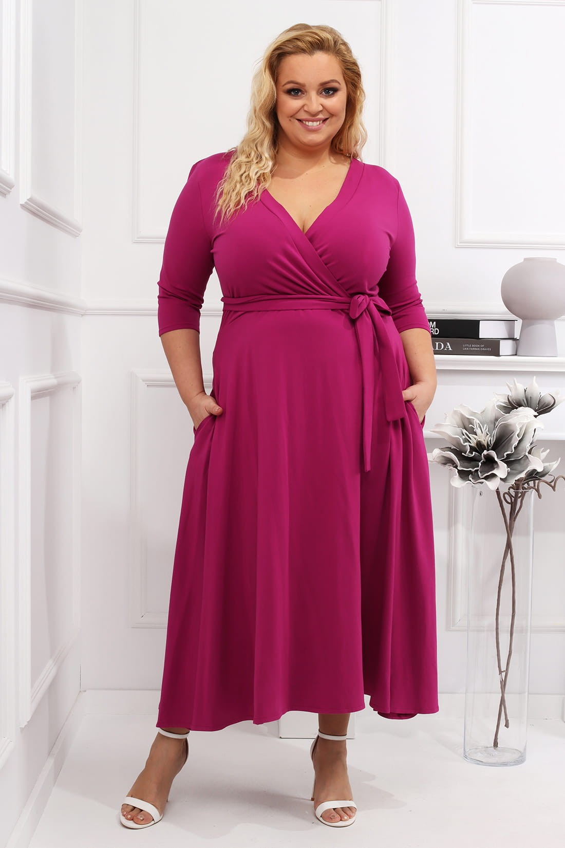 Sukienka plus size Dajos fuksja (r. 44-50)    