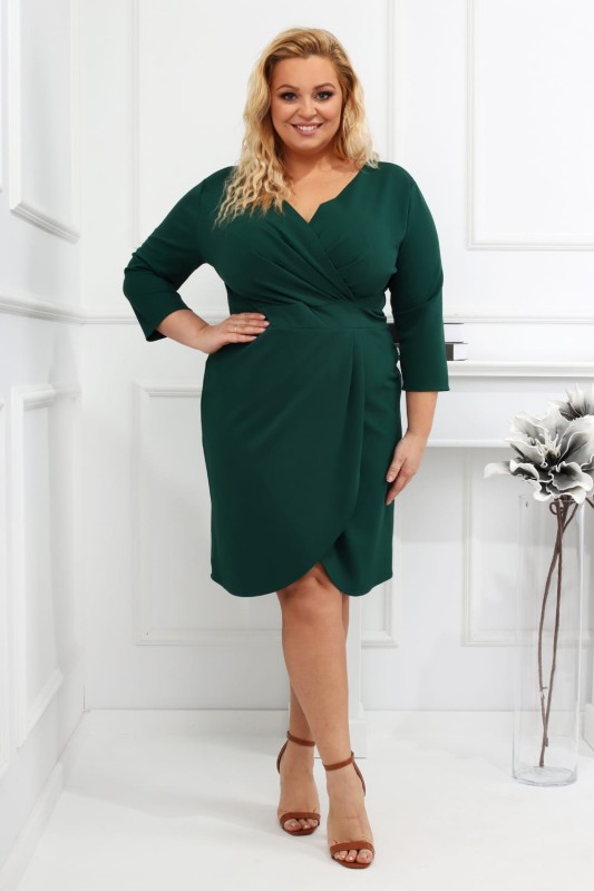 Sukienka plus size kopertowa Suzana ( r. 42 do 52 ) 