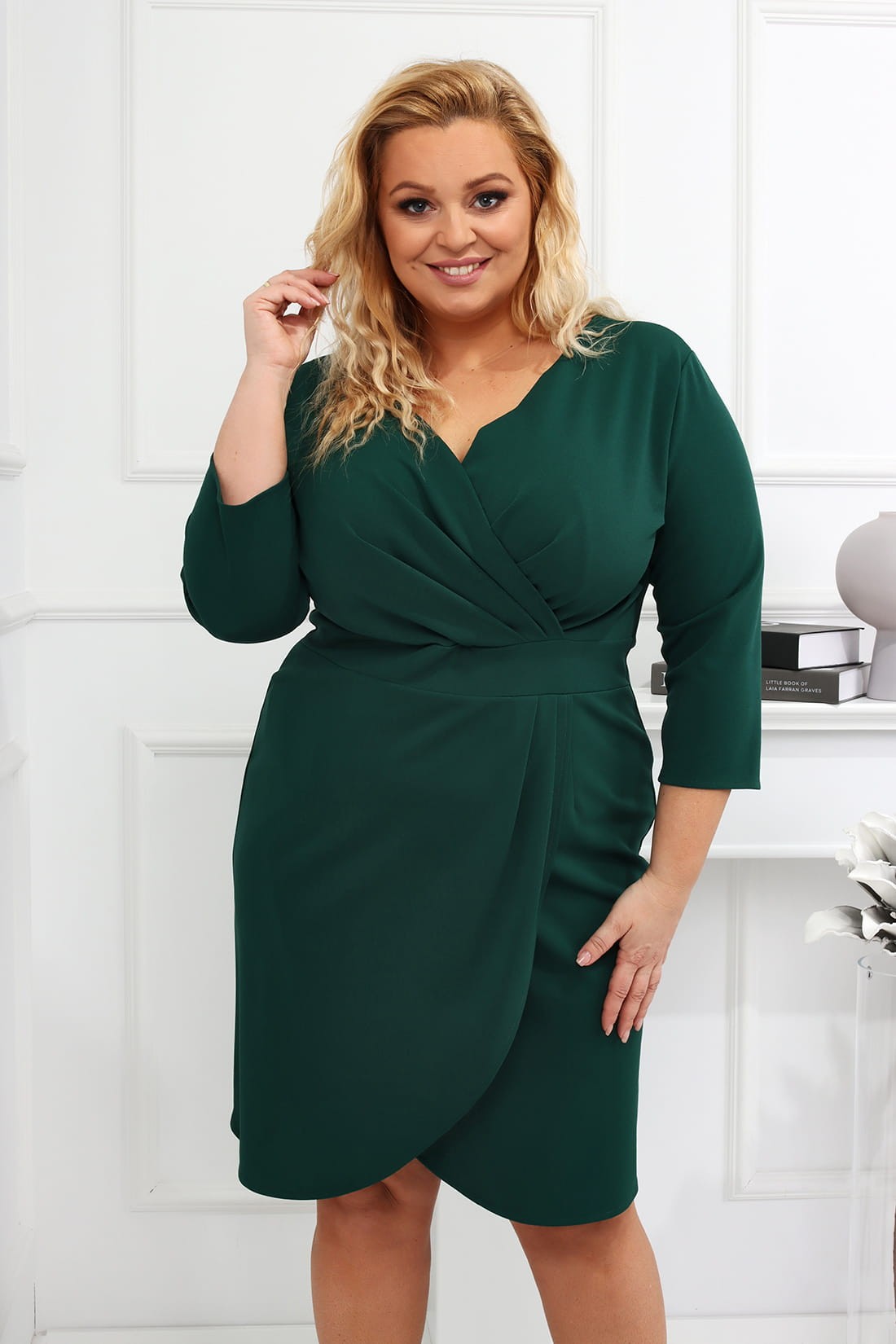 Sukienka plus size kopertowa Suzana ( r. 42 do 52 ) 