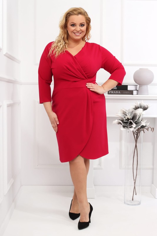 Sukienka plus size kopertowa Suzana ( r. 42 do 52 )   