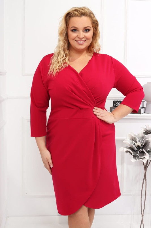 Sukienka plus size kopertowa Suzana ( r. 42 do 52 )   