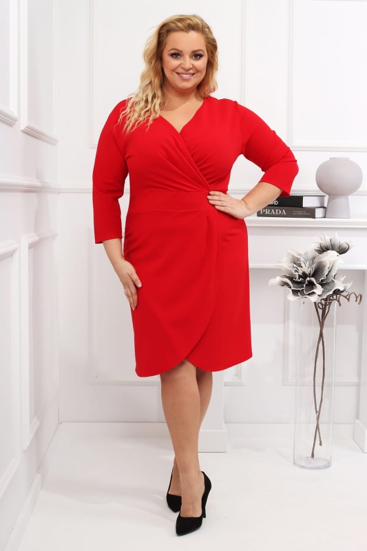 Sukienka plus size kopertowa Suzana ( r. 42 do 52 )   